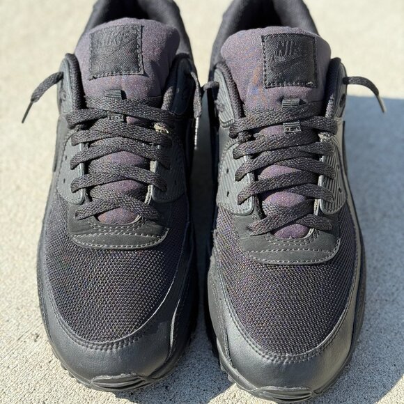 Nike Air Max 90 Recraft Triple Black - Mens Size 12 - Picture 1 of 6